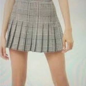 Be Divine Plaid Pleated Mini Skirt size L